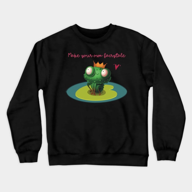 Might the frog be the prince? Kiss the frog! Happy Valentine’s Day! Crewneck Sweatshirt by marina63